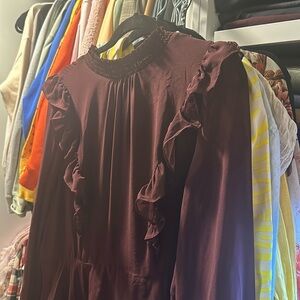 Burgundy express mini dress